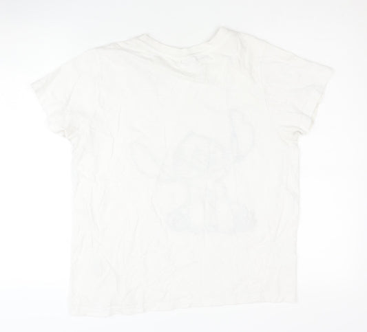 Disney Women’s White Stitch T-Shirt S Casual