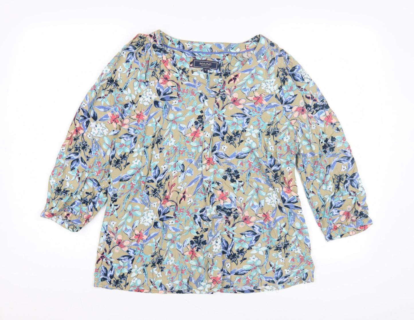 Maine New England Womens Multicoloured Floral Blouse