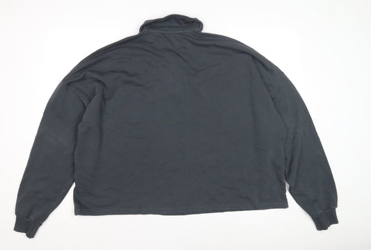 Diesel Men's Black Henley Sweatshirt M