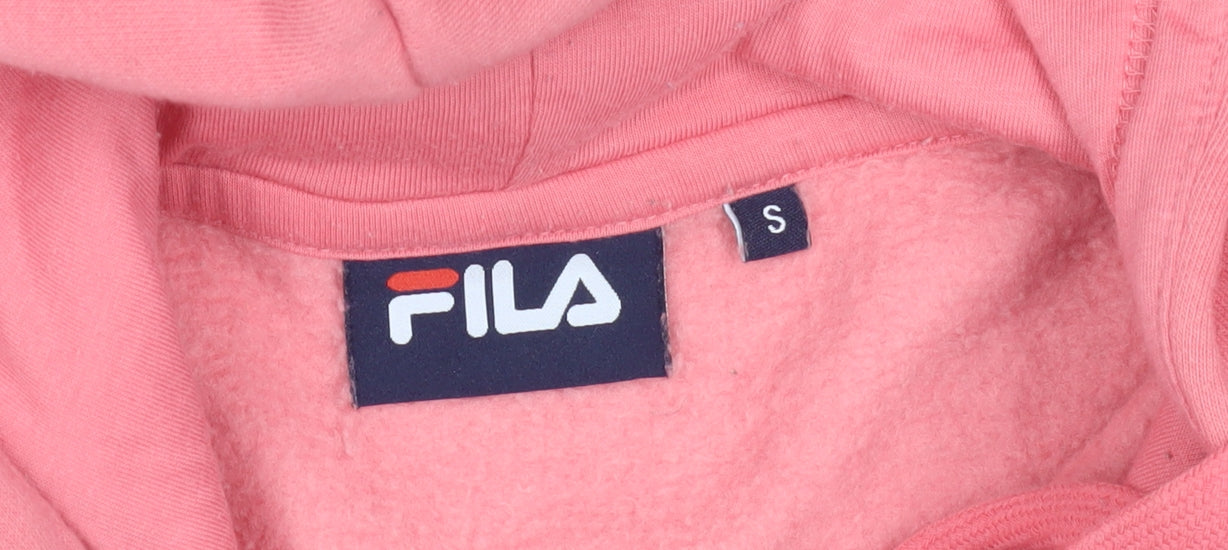 Fila Women’s Pink Logo Hoodie, Size S, Casual Pullover