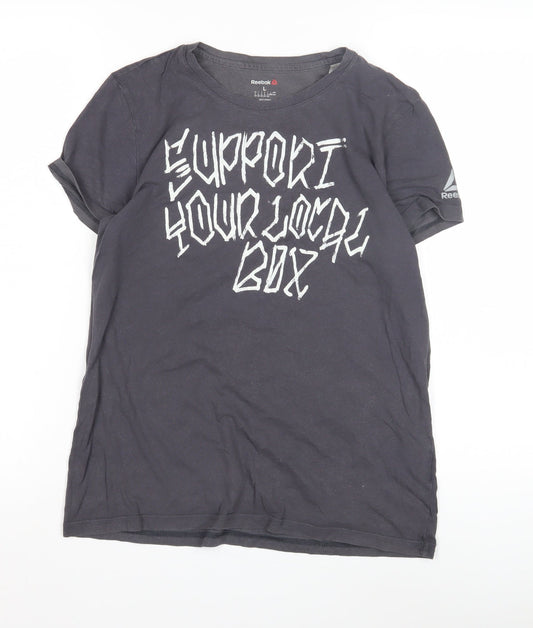 Reebok Unisex Black T-Shirt - L - Casual Crew Neck