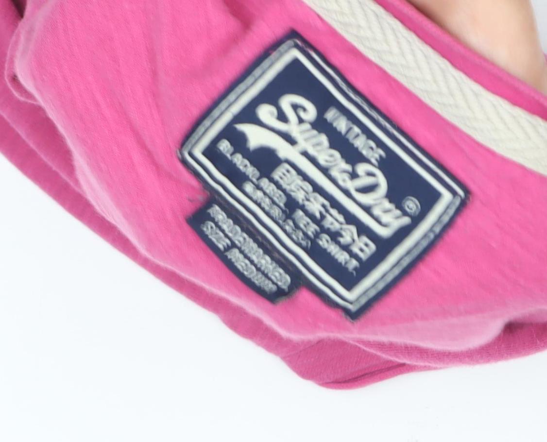 Superdry Women's Pink T-Shirt, Size M, Casual Style