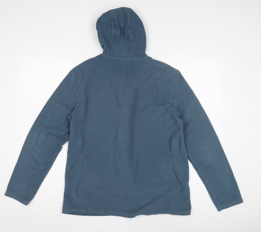 Mountain Warehouse Men's Blue Full Zip Fleece Hoodie L