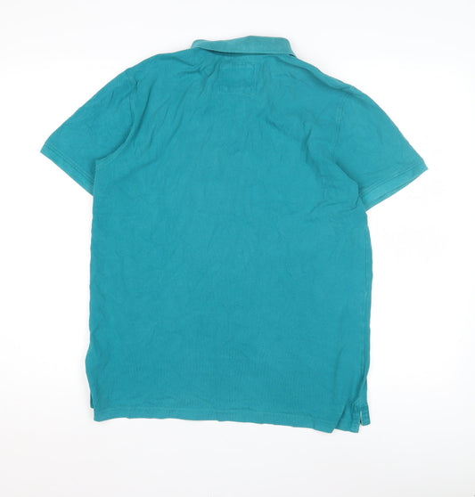 Crew Clothing Company Men's Green Polo, Size M, Short Sleeve