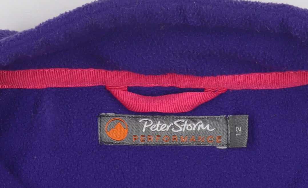 Peter Storm Women's Purple Fleece Jacket Size 12 Outdoor