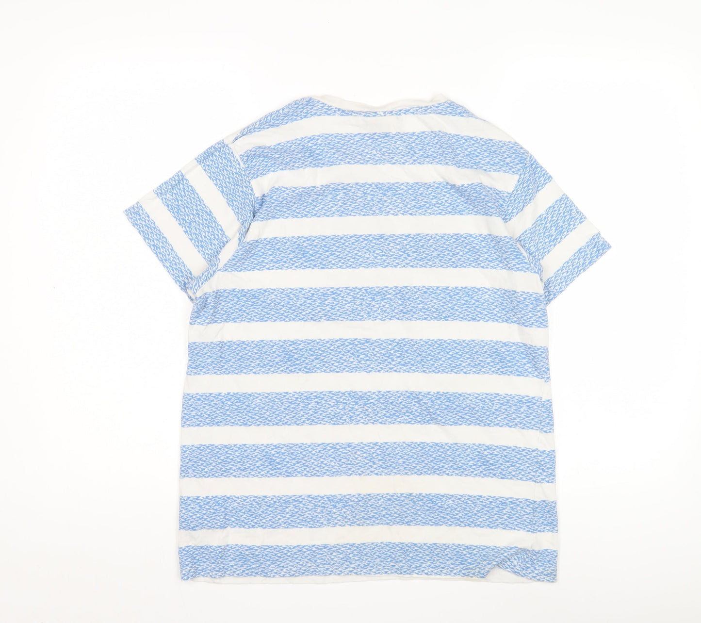 Lee Cooper Unisex Blue Striped T-Shirt, Size S, Casual Style