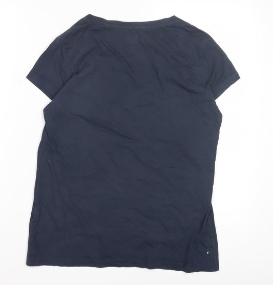 Jack Wills Women's Blue T-Shirt - Size 6