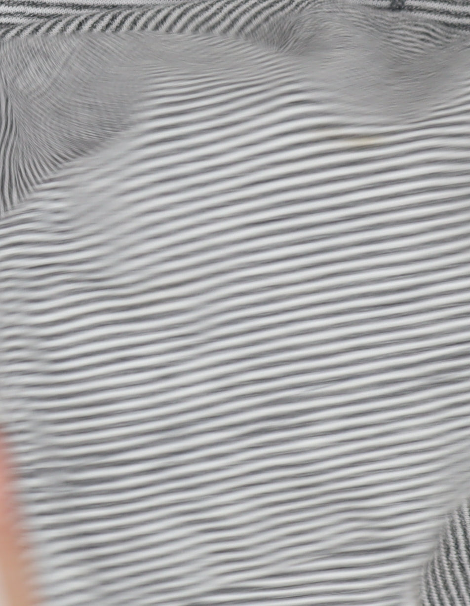 Gap Women's Grey Striped Jersey Top Size L