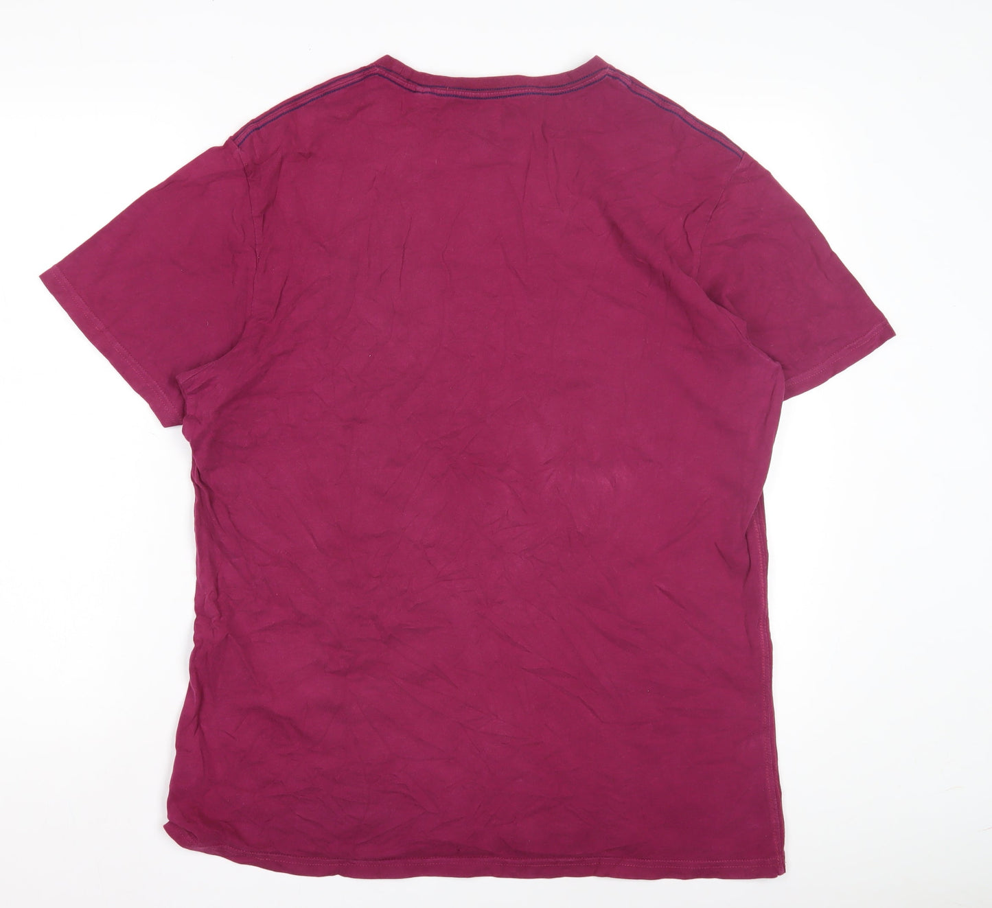Joules Mens Red Graphic S T-Shirt, Cotton Crew Neck