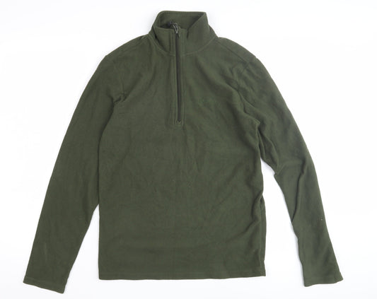 Peter Storm Men's XS Green Fleece 1/4 Zip Pullover