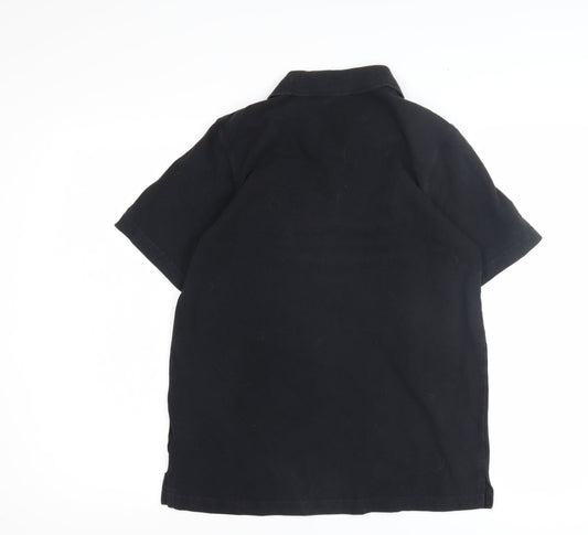 Cotton Traders Men's Black Polo Shirt, Size S