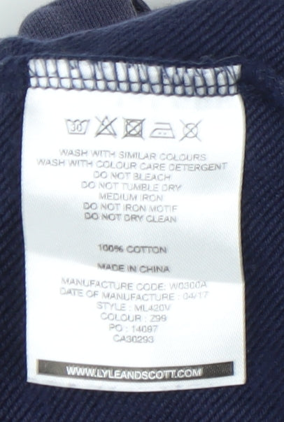Lyle & Scott Men's Blue Full Zip Hoodie Size L