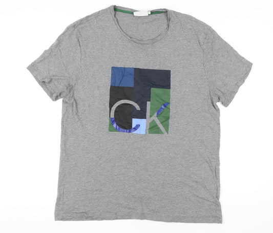 Calvin Klein Men's Grey XL Graphic T-Shirt
