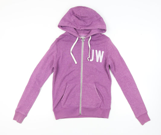 Jack Wills Women Purple Full Zip Hoodie Size 10