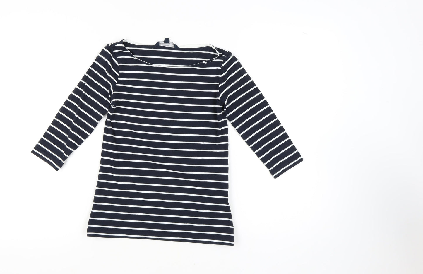 French Connection Women's Black XS Striped Jersey Top