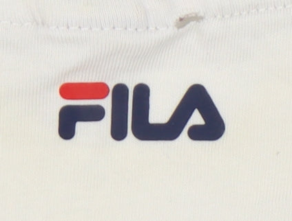 FILA Men's White XL T-Shirt, Short Sleeve, 100% Cotton