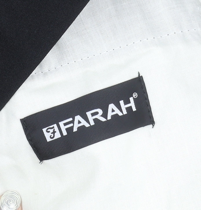 Farah Men's Black Trousers Size 44 Regular