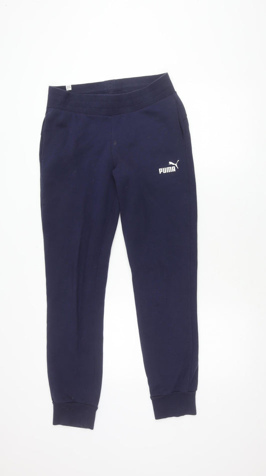 Additional front view of Puma Men's Blue Jogger S with Elastic Waist