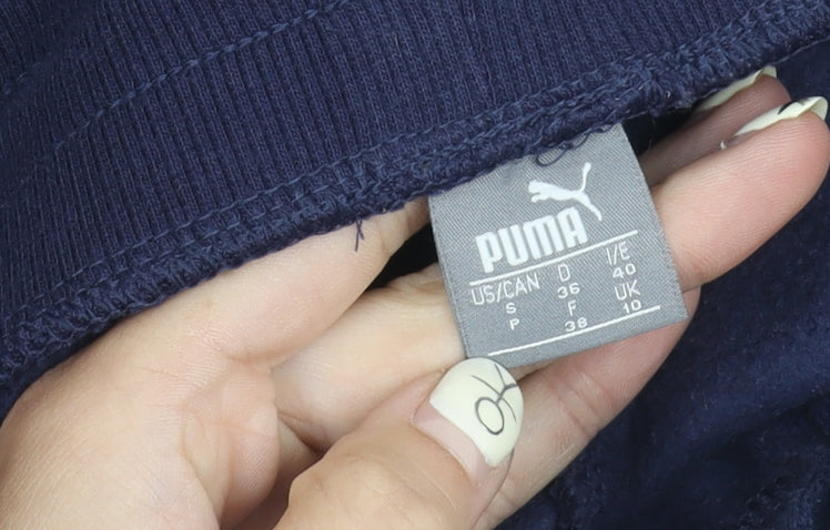 Brand and care label for Puma Men's Blue Jogger S with Elastic Waist