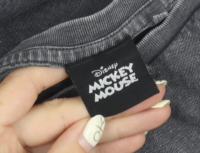 Disney Mickey Mouse Grey Teen T-Shirt Cotton Casual