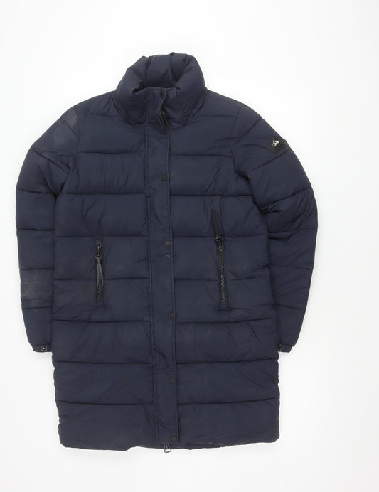 Womens UK Size 6 Regular Superdry Navy Nylon Jacket