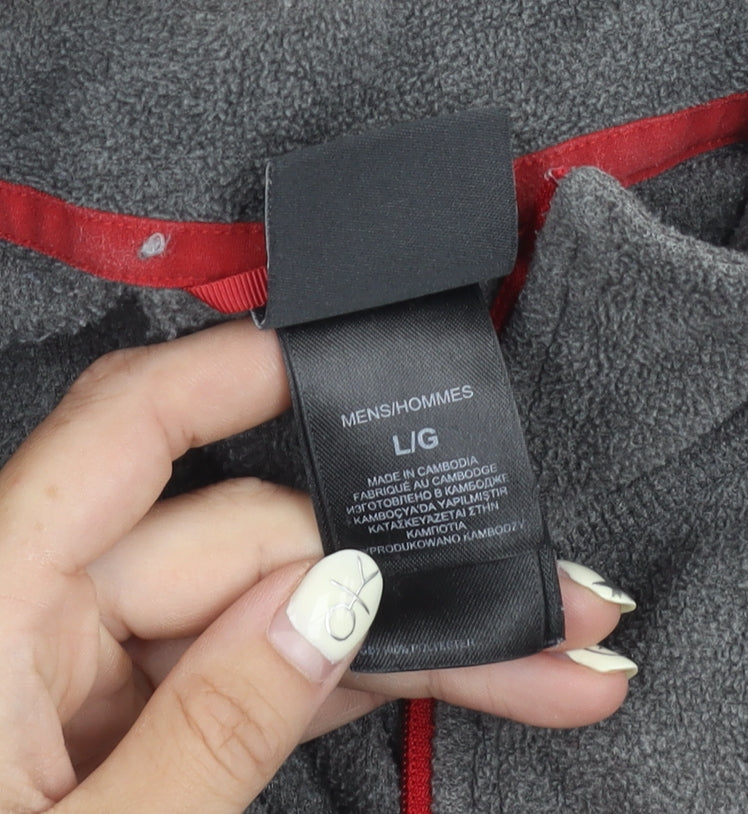 The North Face Men's Grey Pullover Hoodie Size L