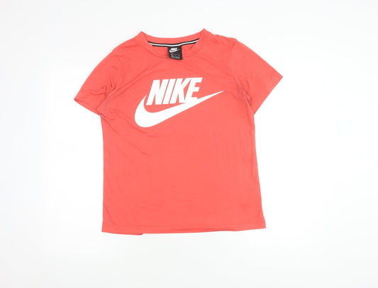 Nike Unisex Red S Basic T-Shirt Crew Neck