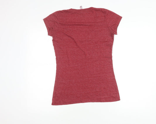 Womens UK Size M Techstyles Red Polyester Blend T-Shirt