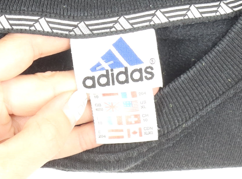 Adidas Men's Black XL Pullover Sweatshirt with Logo