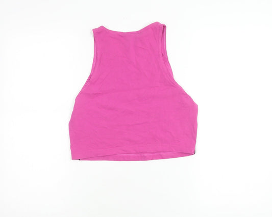 Nike Women's Pink Cropped Tank Top Sleeveless Medium