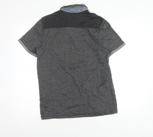 Ted Baker Men's Grey Cotton Polo Shirt, Size M