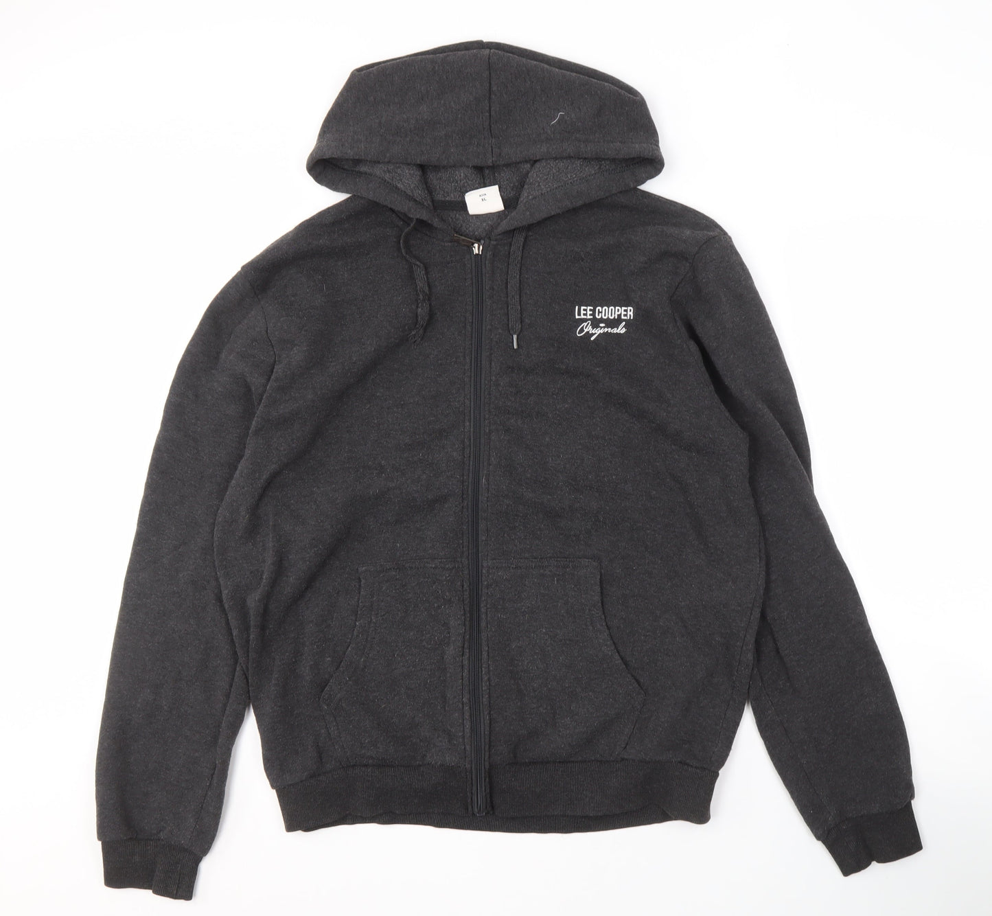 Lee Cooper Originals Men's Grey Full Zip Hoodie L