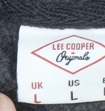 Lee Cooper Originals Men's Grey Full Zip Hoodie L