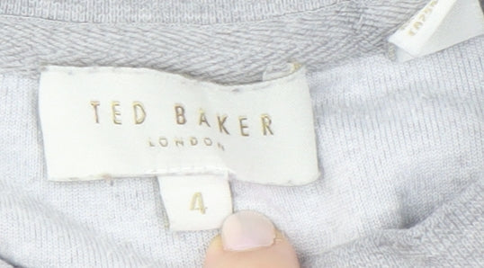 Ted Baker Women's Grey Pullover Sweatshirt Size 4