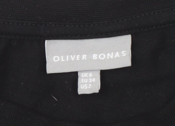 Oliver Bonas Women's Black Size 6 Basic T-Shirt