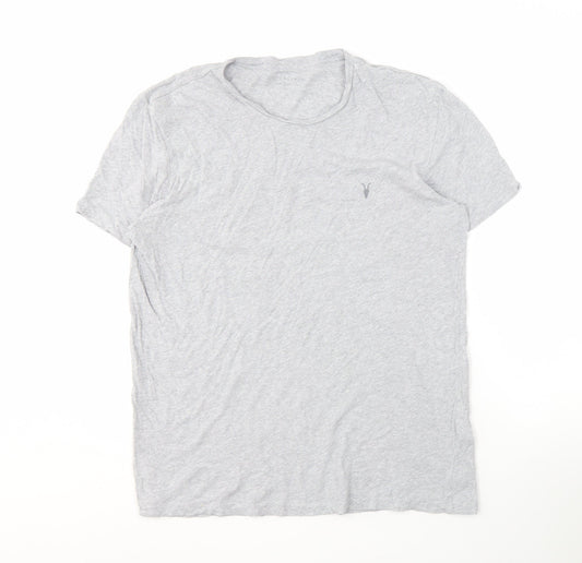AllSaints Men's Grey Large Short Sleeve Crew Neck T-Shirt