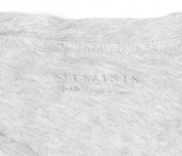 AllSaints Men's Grey Large Short Sleeve Crew Neck T-Shirt