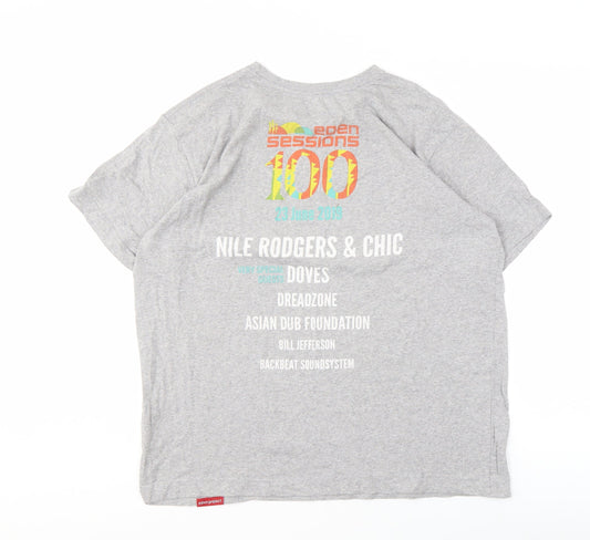 Eden Project Men's XL Grey Music Graphic T-Shirt
