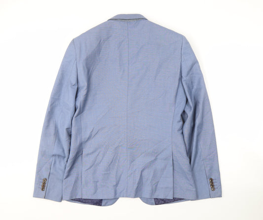 Burton Menswear London Blue Blazer Men 38 Slim Fit