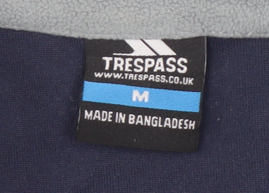Mens UK M Regular Trespass Blue Full Zip Sweatshirt