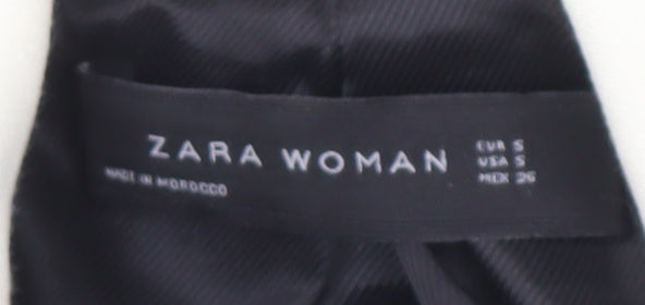 Brand and care label for Zara Woman Ivory Motorcycle Coat -, size S