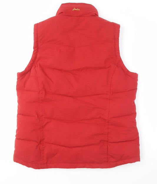 Joules Women's Red Waistcoat Size 14 Casual Lined