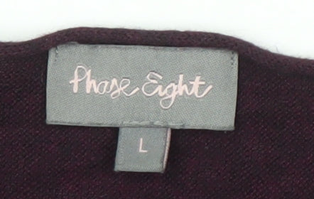 Phase Eight Women's Purple Jumper, Size L, Relaxed Fit