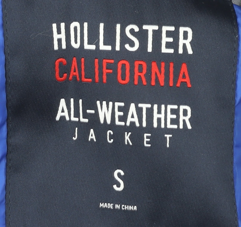 Hollister Men's Black Basic Jacket S, All Season, Mid-Length
