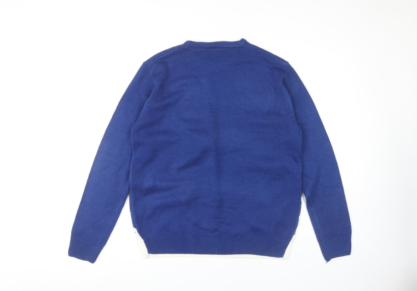 Disney Men's Blue Olaf Christmas Jumper Pullover Size L