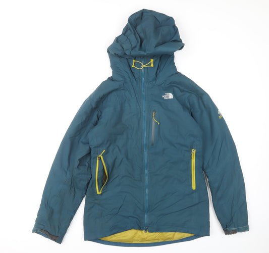 The North Face Women's Blue Puffer Jacket S Hooded