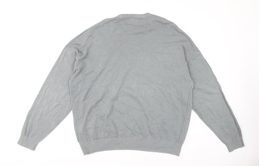 Another Influence Unisex Grey Cotton Pullover Jumper M