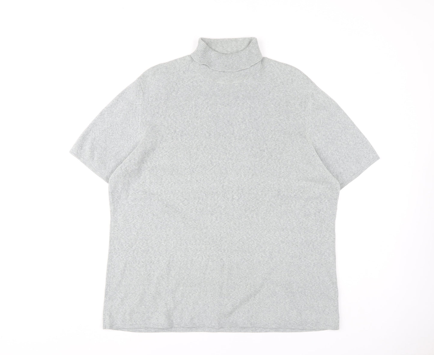 Ann Harvey Women's Grey Mock Neck Jersey Top Size 22 Plus