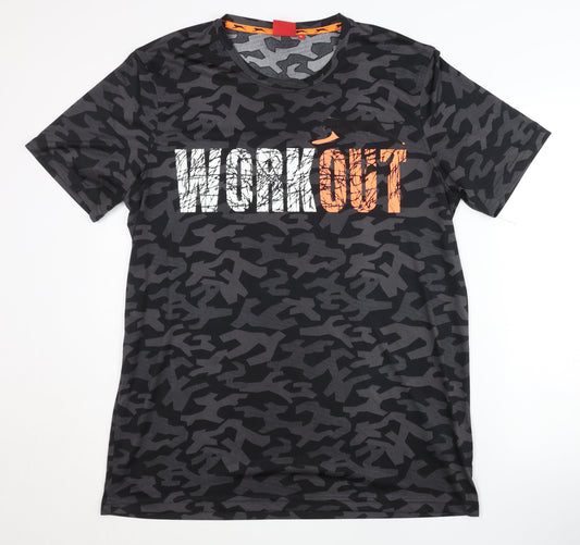 Slazenger Men's XL Black Camouflage T-Shirt