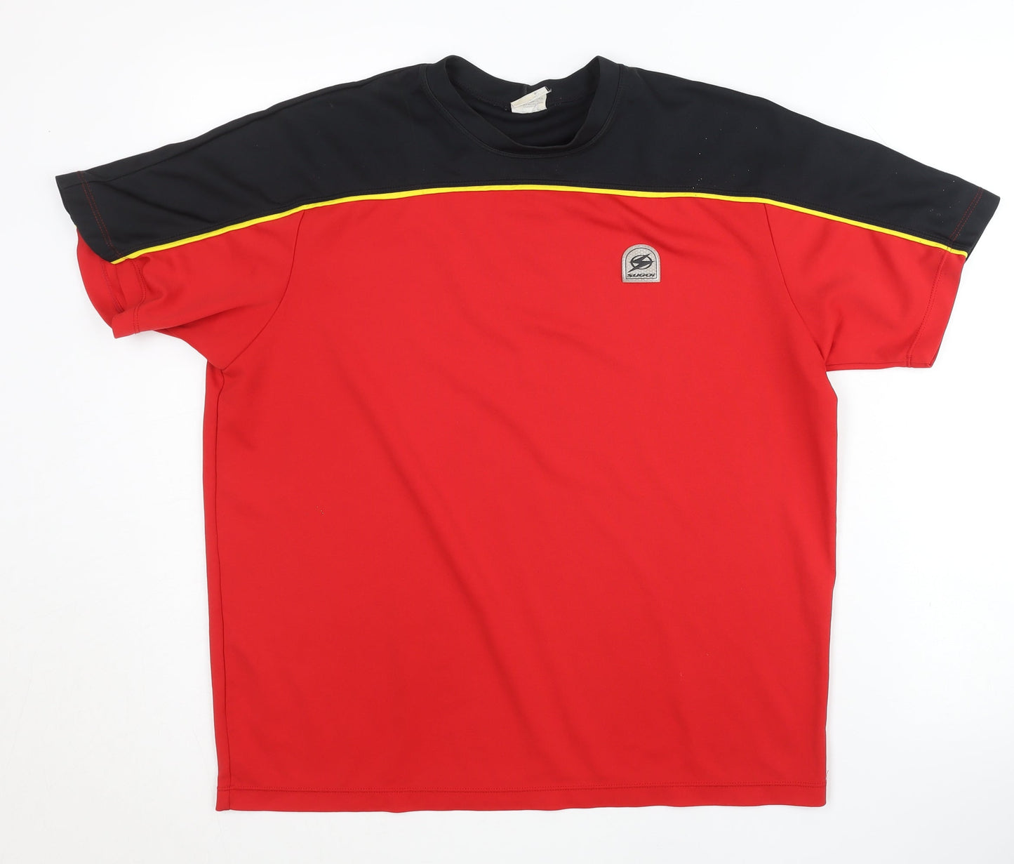 Sugoi Men's Red Colourblock Jersey T-Shirt Size M